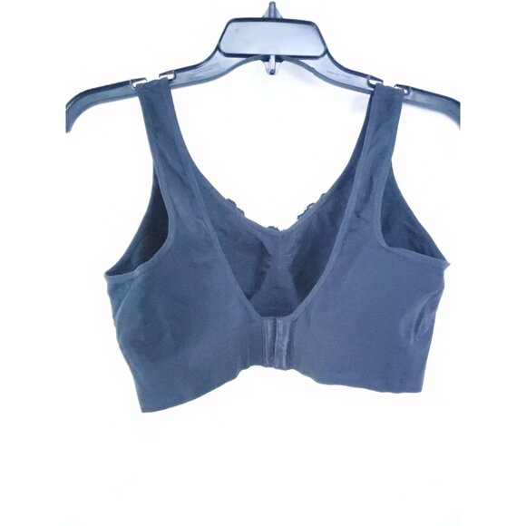 Just My Size Bra 4X Black Pure Comfort Lace Wirefree - Picture 3 of 7